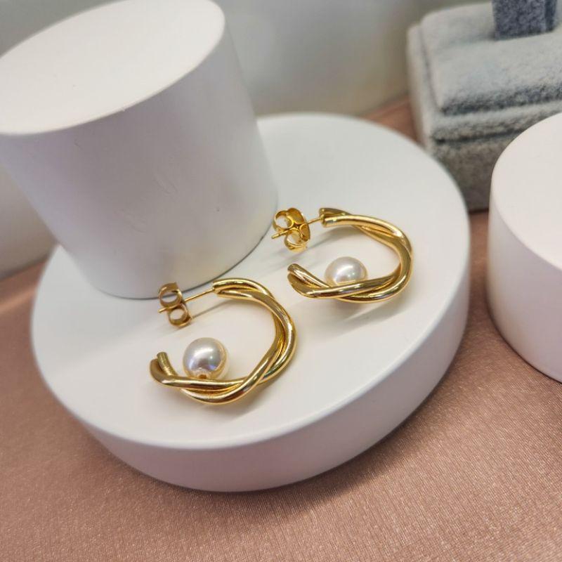 BRINCO ARGOLA OURO PINO ENTRELA PER