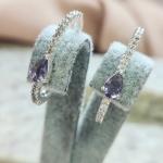 BRINCO EAR HOOK PRATA TANZANITA