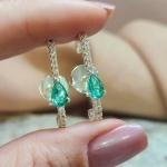 BRINCO EAR HOOK PRATA TURMALINA