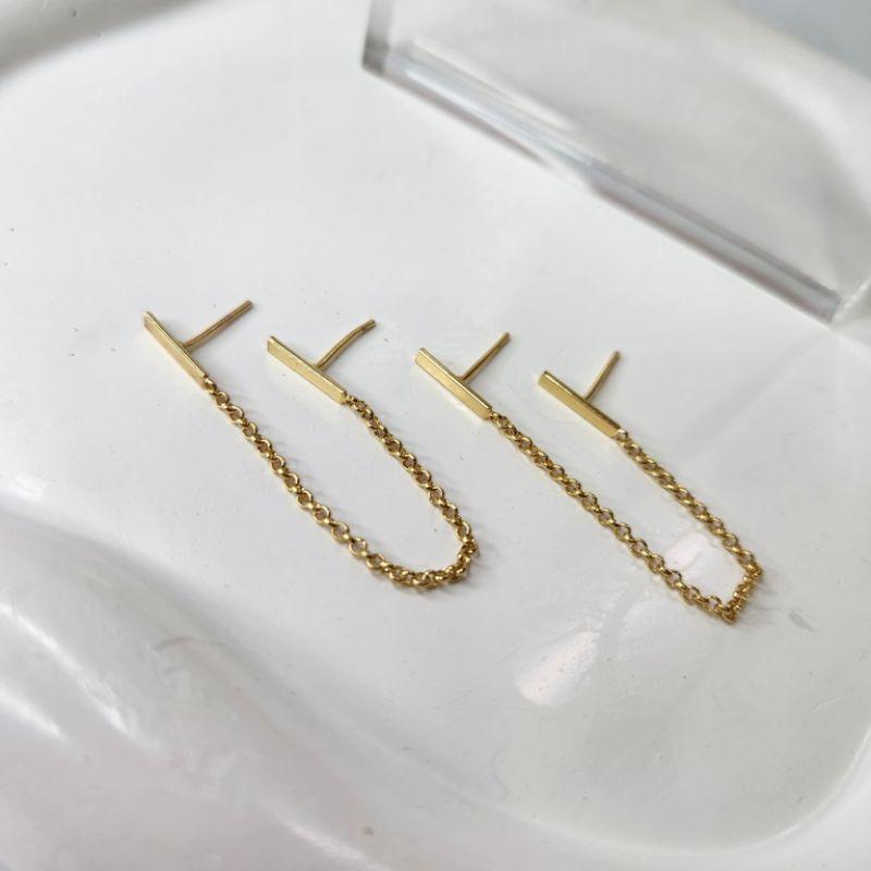 BRINCO OURO 2 PINOS CORRENTE