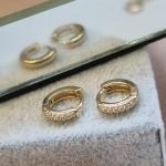 BRINCO OURO ARGOLA 2 FILAS ZIRC M	