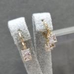 BRINCO OURO ARGOLA 3 CRISTAIS	
