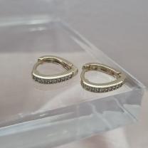 BRINCO OURO ARGOLA C ZIRCS M	