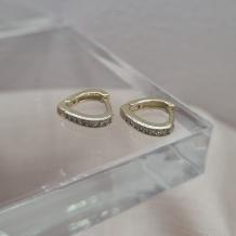 BRINCO OURO ARGOLA C ZIRCS P	