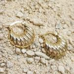 BRINCO OURO ARGOLA CONCHA