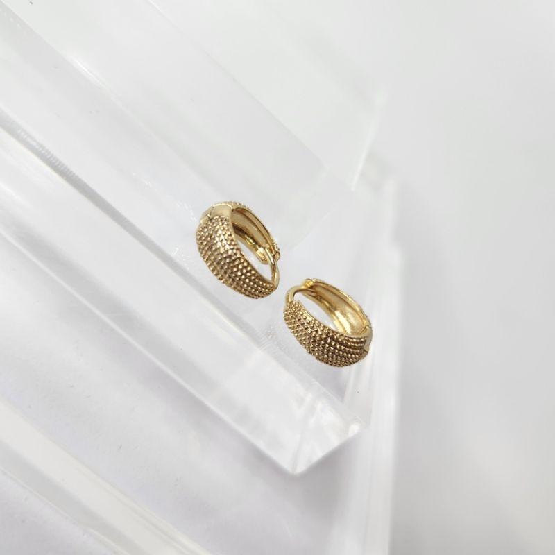 BRINCO OURO ARGOLA CRAQUELADA M