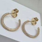 BRINCO OURO ARGOLA DIAMANTADA M	
