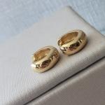 BRINCO OURO ARGOLA GROSSA LISA P