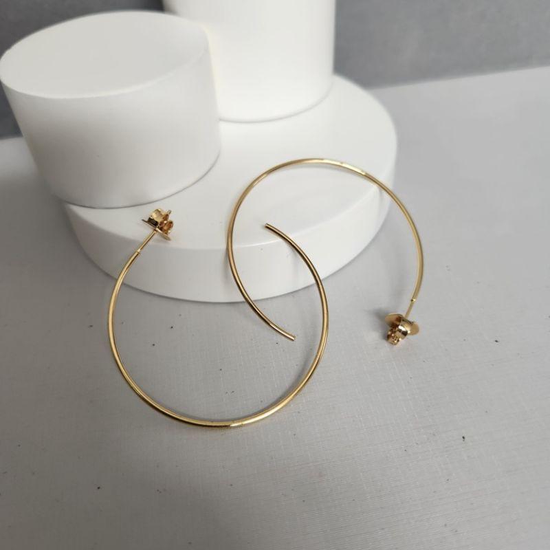 BRINCO OURO ARGOLA LISA G
