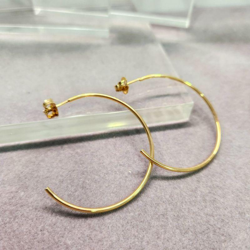 BRINCO OURO ARGOLA LISA GRANDE