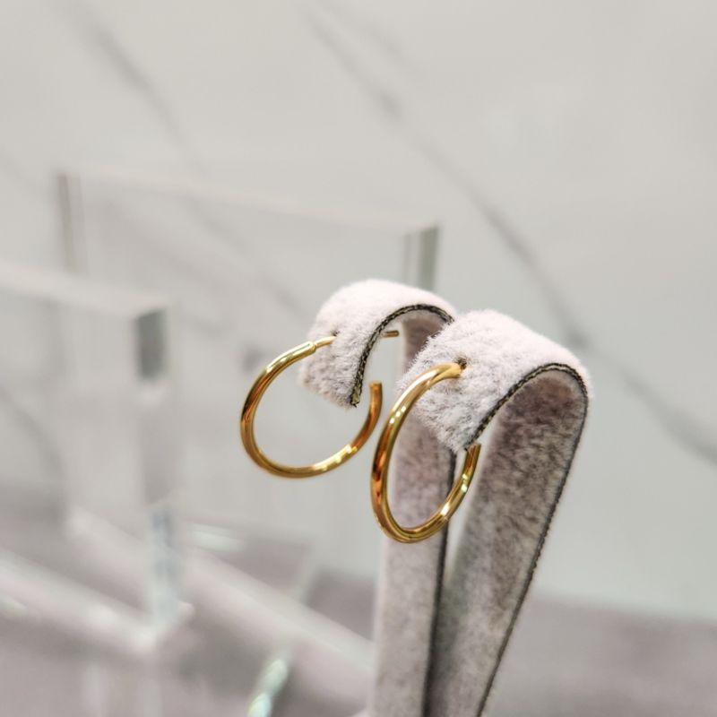 BRINCO OURO ARGOLA LISA PEQ