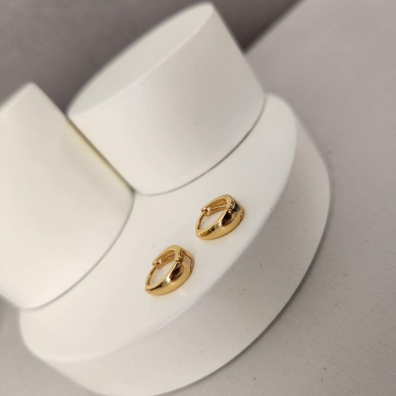 BRINCO OURO ARGOLA OVAL LISA P