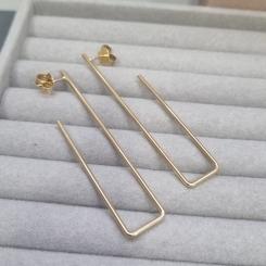 BRINCO OURO ARGOLA RETANGULO G	
