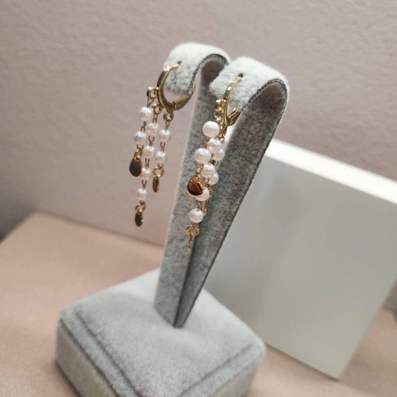 BRINCO OURO  ARGOLA TRANQ PÉROLAS