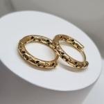 BRINCO OURO ARGOLA TUBO COLOR M	