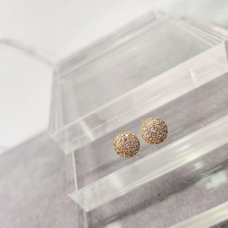 BRINCO OURO BOLA ZIRC M