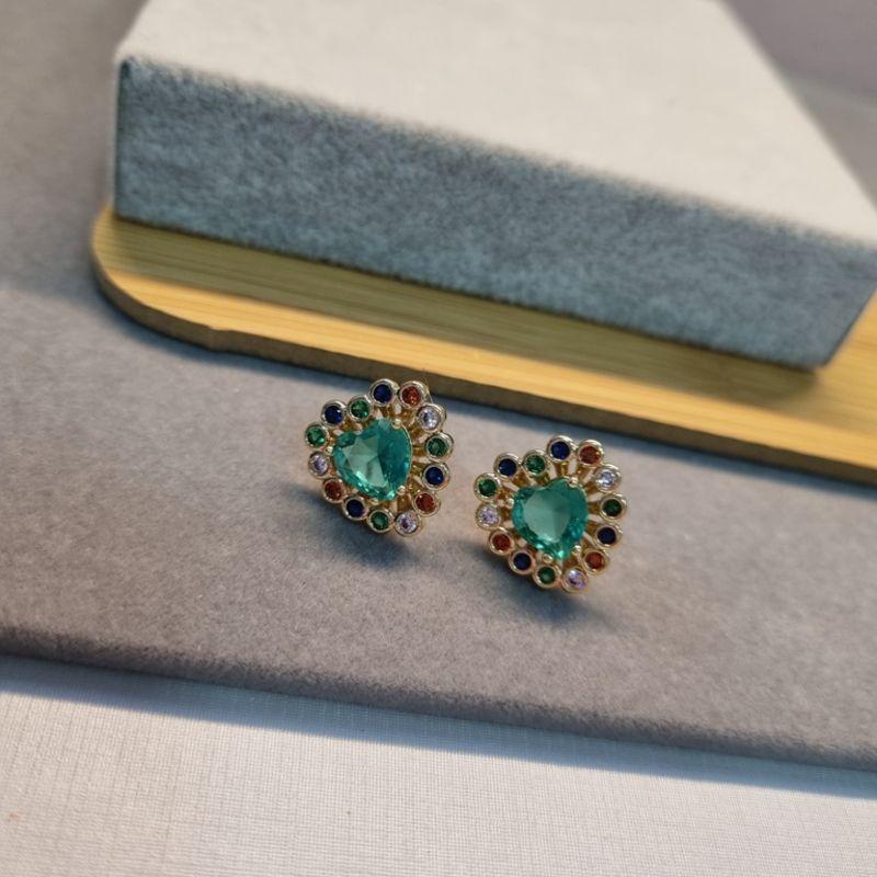 BRINCO OURO CORA TURMALINA RAINBOW