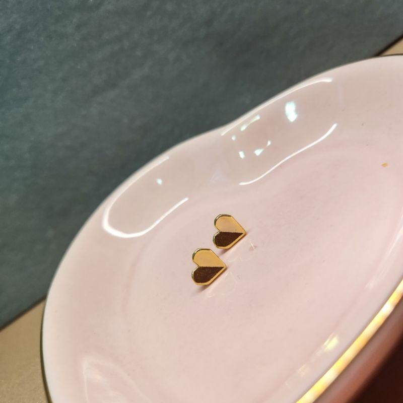 BRINCO OURO CORAÇÃO ORIGAMI