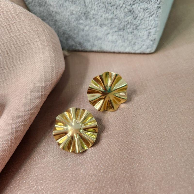 BRINCO OURO DISCO RAIOS