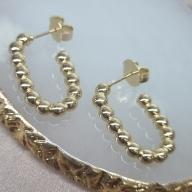 BRINCO OURO EAR HOOK BOLINHAS	