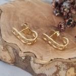 BRINCO OURO EAR HOOK CORRENTE CHAPADA
