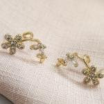 BRINCO OURO FLOR BOR