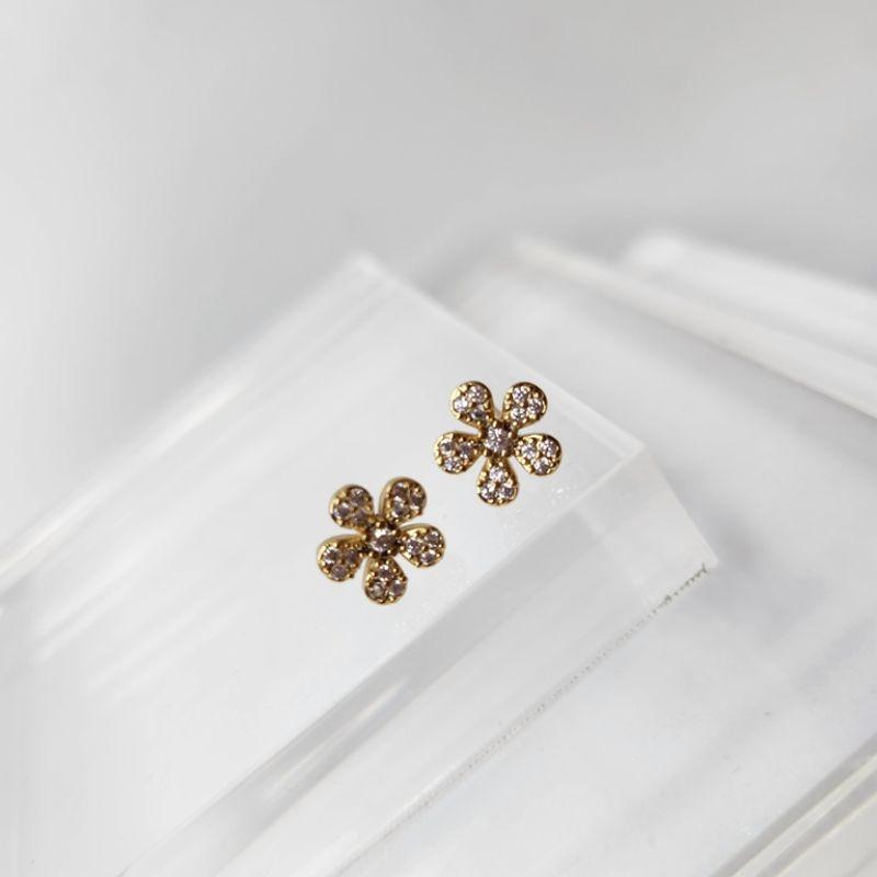 BRINCO OURO FLOR G