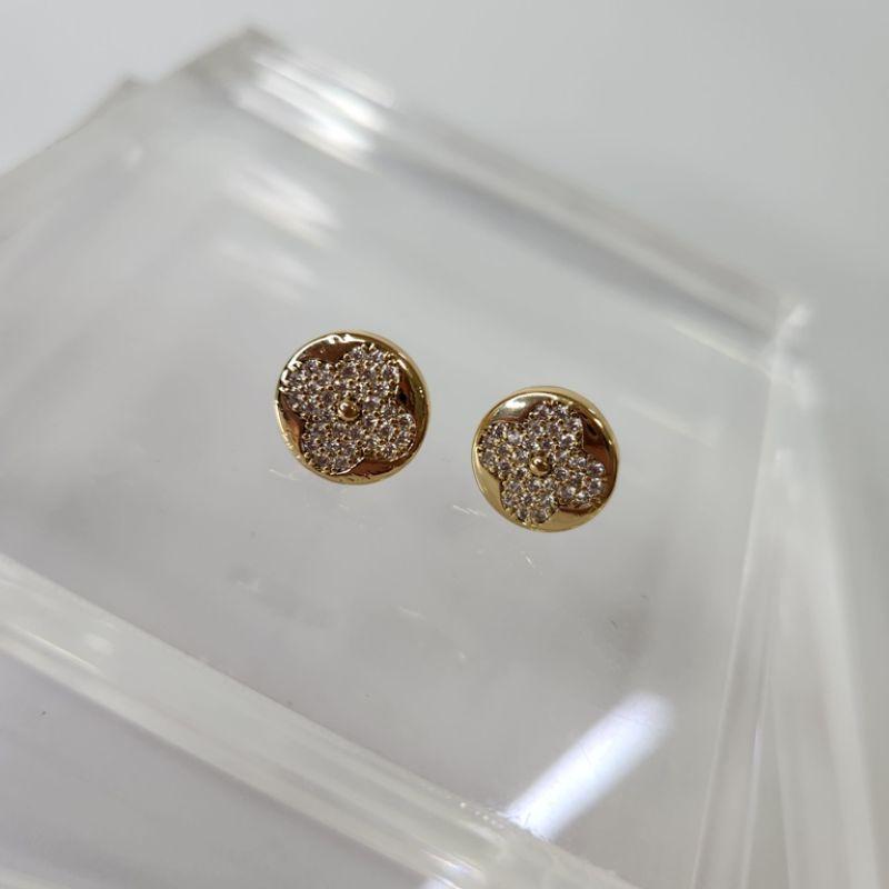 BRINCO OURO FLOR ZIR G