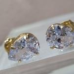 BRINCO OURO GOTA CRISTAL