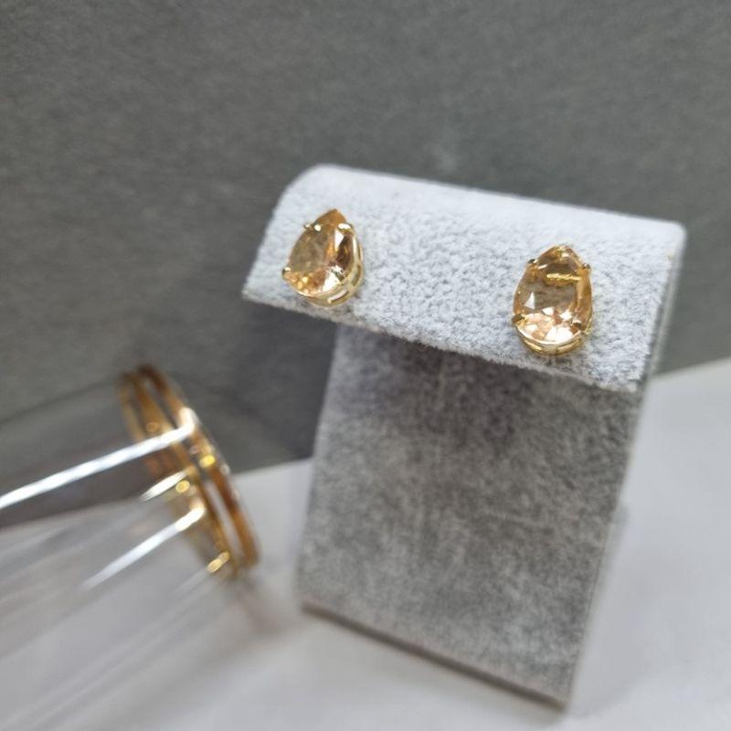 BRINCO OURO GOTA MORGANITA