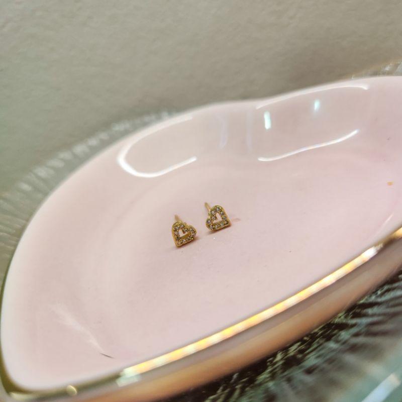 BRINCO OURO MINI CORAÇ Z V