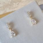 BRINCO OURO PINO GOTA ZIRC	