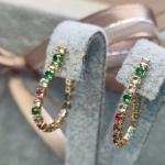BRINCO OURO RIVIERA RAINBOW	
