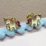 BRINCO OURO UNICORNIO