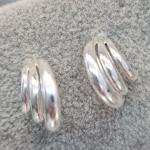 BRINCO PRATA ARGOLA 3 CAMADAS LISA