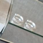 BRINCO PRATA ARGOLA BOLINHA ZIRC G