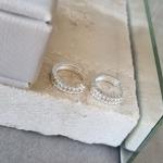 BRINCO PRATA ARGOLA BOLINHA ZIRC M