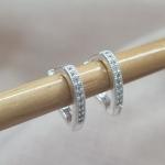 BRINCO PRATA ARGOLA C ZIRCS M	