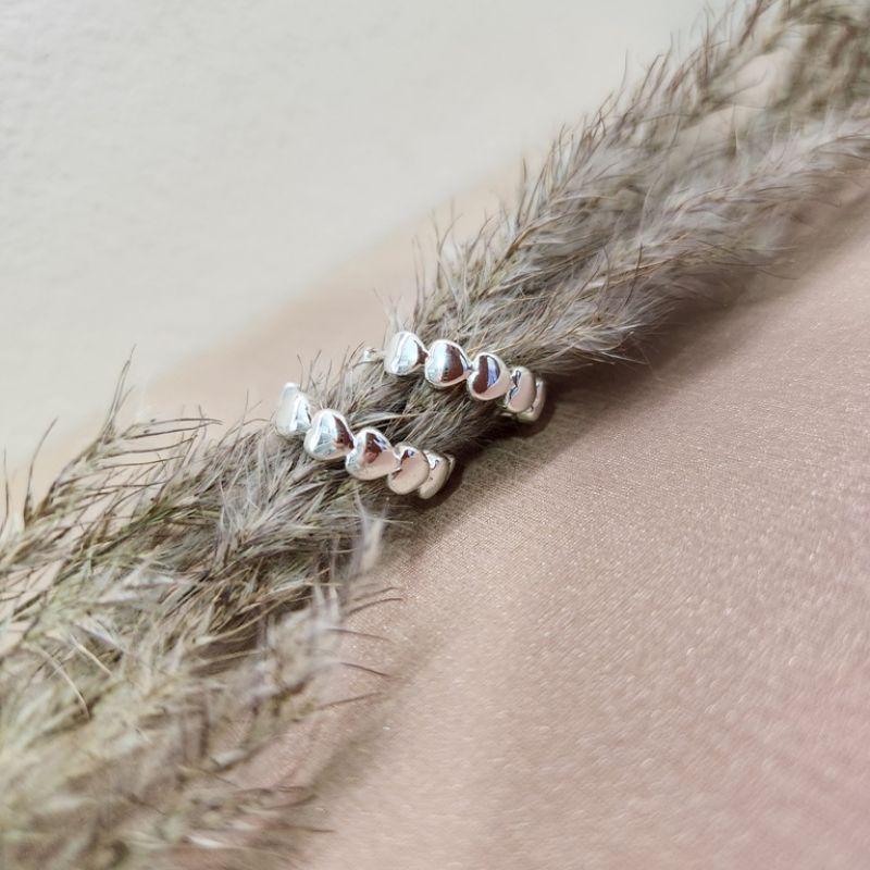 BRINCO PRATA ARGOLA CORAÇÕES G