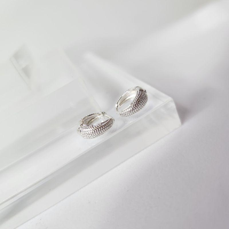 BRINCO PRATA ARGOLA CRAQUELADA P