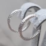 BRINCO PRATA ARGOLA DIAMANTADA M	