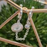 BRINCO PRATA ARGOLA DUPLA FLASH 1 LADO	