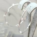 BRINCO PRATA ARGOLA FIO ZIRC PONTO