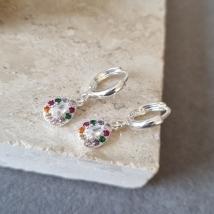 BRINCO PRATA ARGOLA GOTA ZIRC R	