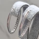 BRINCO PRATA ARGOLA OVAL ZIRC LISA