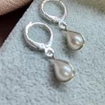 BRINCO PRATA ARGOLA PÉROLA GOTA