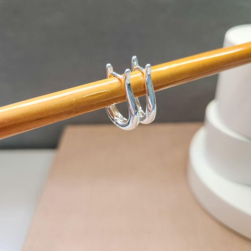 BRINCO PRATA ARGOLA PONTAS M