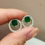 BRINCO PRATA CIRC ZIRC ESMERALDA