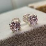 BRINCO PRATA CIRCULO M CRISTAL