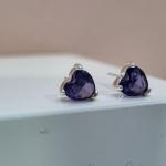 BRINCO PRATA CORAÇÃO TANZANITA B